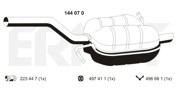 144070 ERNST Глушитель выхлопных газов конечный (фото 1)