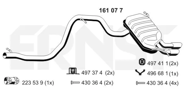 161077 ERNST Глушитель выхлопных газов конечный (фото 1)