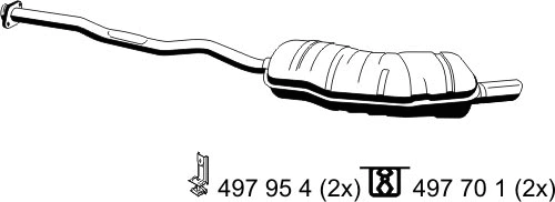 283151 ERNST Глушитель выхлопных газов конечный (фото 1)
