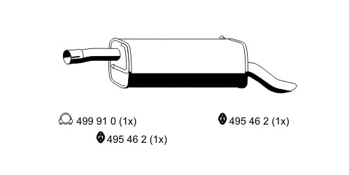 313278 ERNST Глушитель выхлопных газов конечный (фото 1)