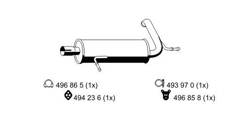 330206 ERNST Глушитель выхлопных газов конечный (фото 1)