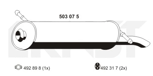 503075 ERNST Глушитель выхлопных газов конечный (фото 1)