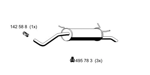530040 ERNST Глушитель выхлопных газов конечный (фото 1)
