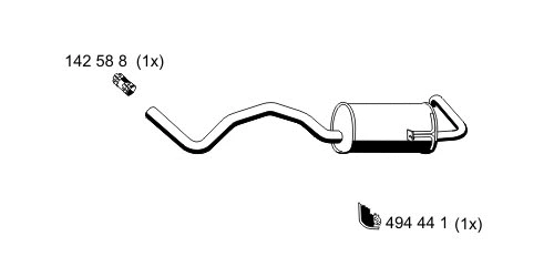 530125 ERNST Глушитель выхлопных газов конечный (фото 1)