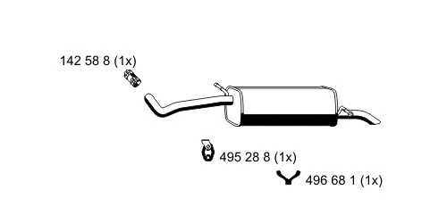 645126 ERNST Глушитель выхлопных газов конечный (фото 1)