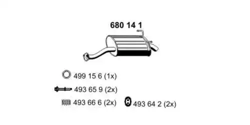 680141 ERNST Глушитель выхлопных газов конечный (фото 1)