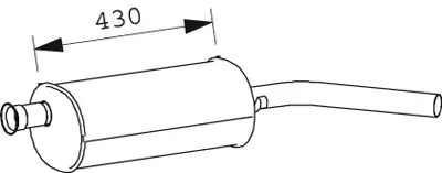66367 DINEX Глушитель выхлопных газов конечный (фото 1)