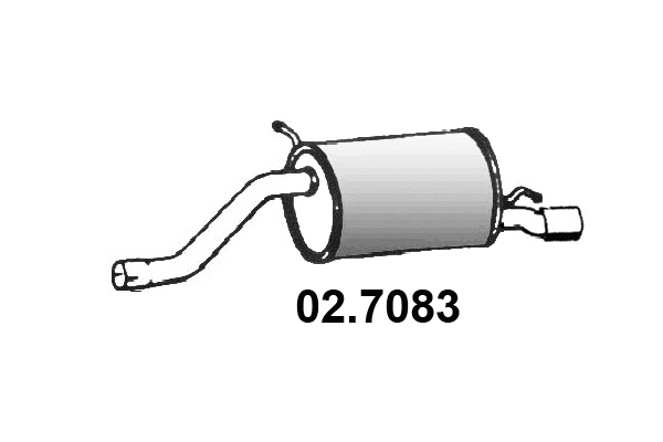 02.7083 ASSO Глушитель выхлопных газов конечный (фото 1)