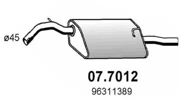 07.7012 ASSO Глушитель выхлопных газов конечный (фото 1)