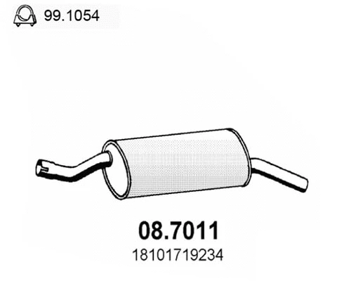 08.7011 ASSO Глушитель выхлопных газов конечный (фото 1)