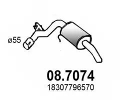 08.7074 ASSO Глушитель выхлопных газов конечный (фото 1)