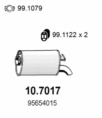 10.7017 ASSO Глушитель выхлопных газов конечный (фото 1)