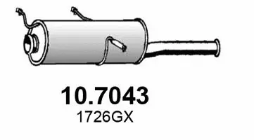 10.7043 ASSO Глушитель выхлопных газов конечный (фото 1)