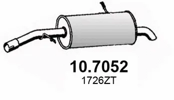 10.7052 ASSO Глушитель выхлопных газов конечный (фото 1)