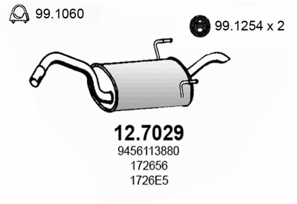 12.7029 ASSO Глушитель выхлопных газов конечный (фото 1)