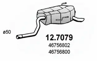 12.7079 ASSO Глушитель выхлопных газов конечный (фото 1)