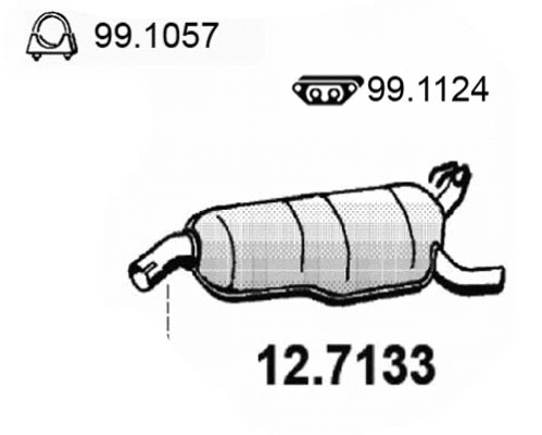 12.7133 ASSO Глушитель выхлопных газов конечный (фото 1)