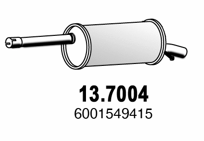 13.7004 ASSO Глушитель выхлопных газов конечный (фото 1)