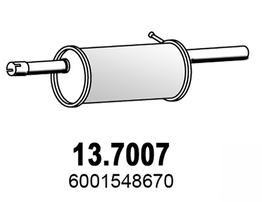 13.7007 ASSO Глушитель выхлопных газов конечный (фото 1)