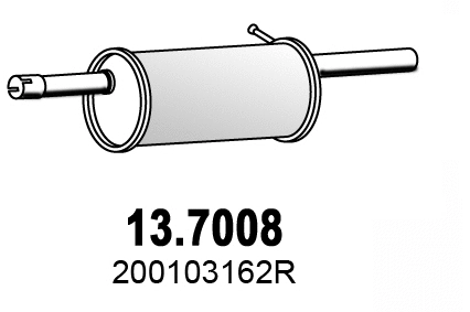 13.7008 ASSO Глушитель выхлопных газов конечный (фото 1)