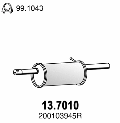 13.7010 ASSO Глушитель выхлопных газов конечный (фото 1)