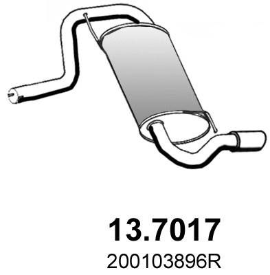 13.7017 ASSO Глушитель выхлопных газов конечный (фото 1)