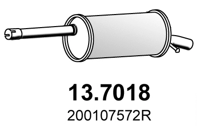 13.7018 ASSO Глушитель выхлопных газов конечный (фото 1)