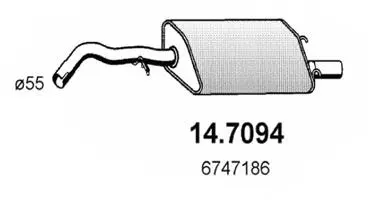 14.7094 ASSO Глушитель выхлопных газов конечный (фото 1)
