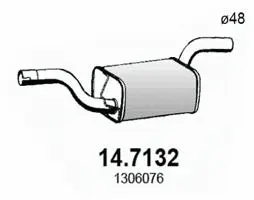 14.7132 ASSO Глушитель выхлопных газов конечный (фото 1)