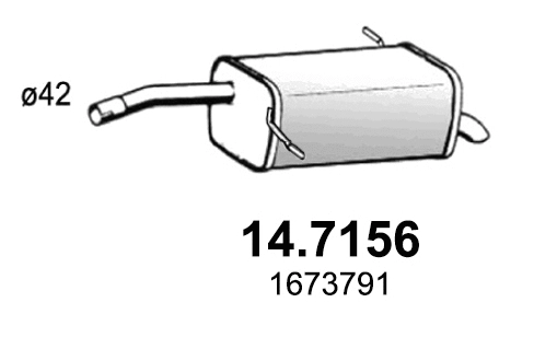 14.7156 ASSO Глушитель выхлопных газов конечный (фото 1)