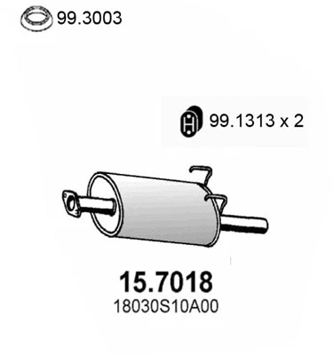 15.7018 ASSO Глушитель выхлопных газов конечный (фото 1)