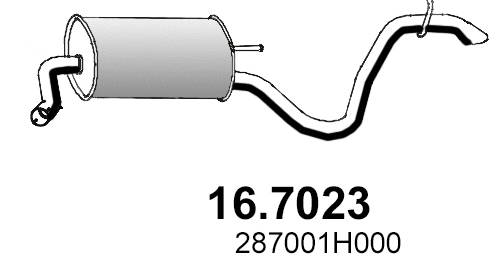 16.7023 ASSO Глушитель выхлопных газов конечный (фото 1)