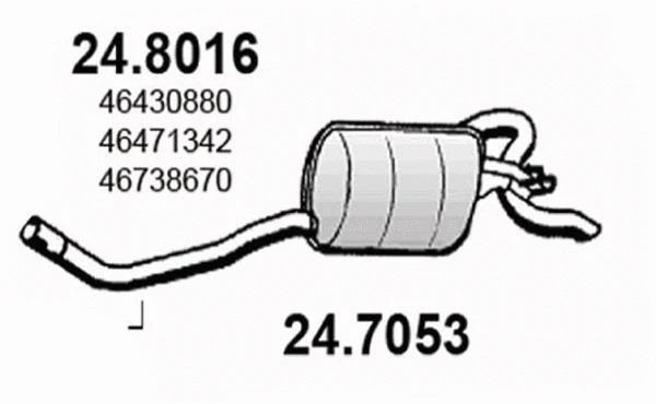 24.7053 ASSO Глушитель выхлопных газов конечный (фото 1)