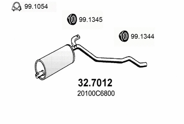 32.7012 ASSO Глушитель выхлопных газов конечный (фото 1)