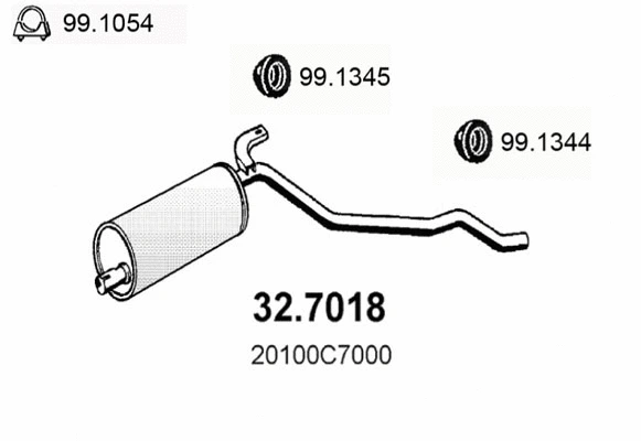 32.7018 ASSO Глушитель выхлопных газов конечный (фото 1)