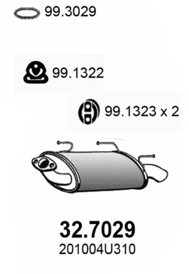 32.7029 ASSO Глушитель выхлопных газов конечный (фото 1)
