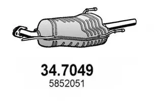 34.7049 ASSO Глушитель выхлопных газов конечный (фото 1)