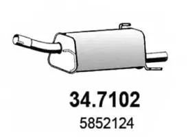 34.7102 ASSO Глушитель выхлопных газов конечный (фото 1)