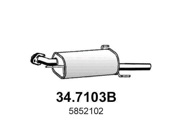 34.7103B ASSO Глушитель выхлопных газов конечный (фото 1)