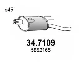 34.7109 ASSO Глушитель выхлопных газов конечный (фото 1)