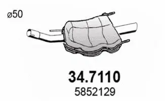 34.7110 ASSO Глушитель выхлопных газов конечный (фото 1)