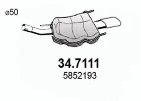 34.7111 ASSO Глушитель выхлопных газов конечный (фото 1)