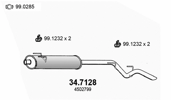 34.7128 ASSO Глушитель выхлопных газов конечный (фото 1)