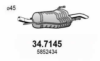 34.7145 ASSO Глушитель выхлопных газов конечный (фото 1)