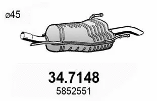 34.7148 ASSO Глушитель выхлопных газов конечный (фото 1)