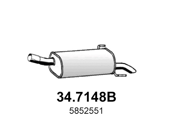 34.7148B ASSO Глушитель выхлопных газов конечный (фото 1)