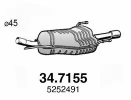 34.7155 ASSO Глушитель выхлопных газов конечный (фото 1)
