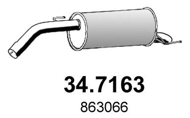 34.7163 ASSO Глушитель выхлопных газов конечный (фото 1)