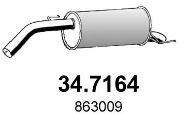 34.7164 ASSO Глушитель выхлопных газов конечный (фото 1)