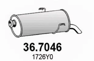 36.7046 ASSO Глушитель выхлопных газов конечный (фото 1)